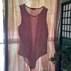 Ambiance Mesh & Lace Detail Bodysuit